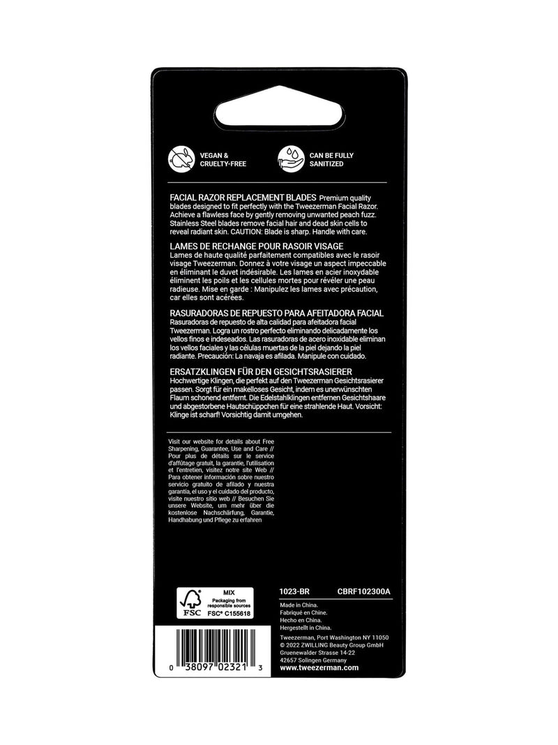 Tweezerman facial razor replacement blade (British brand)