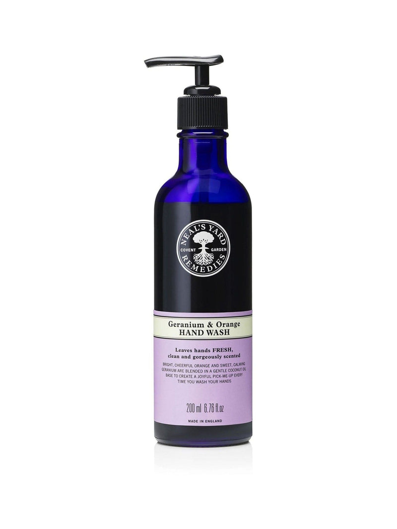 Neals Yard Remedies Geranium and Orange Hand Wash 200ml, imported from the UK