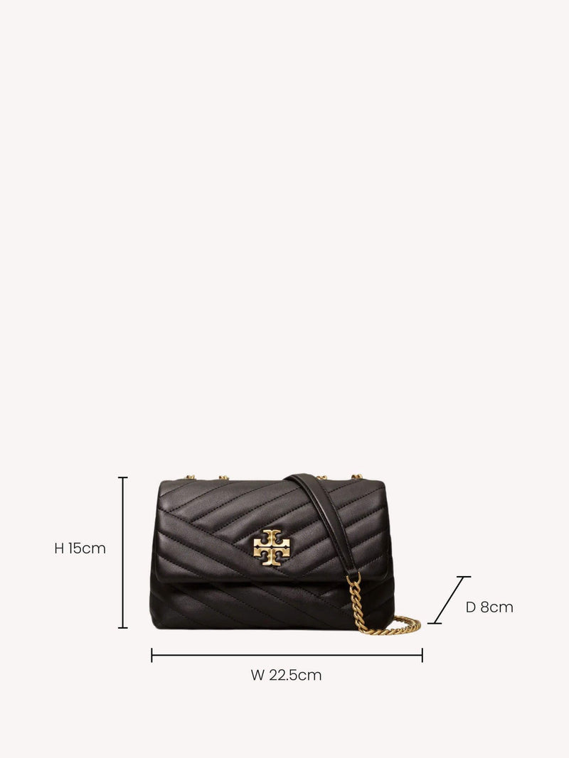 Tory Burch black small Kira chevron shoulder bag (British brand)