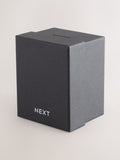 Black square dial croc effect strap watch - British product