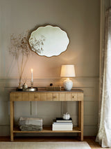 Next Laura Ashley Gold Medora Oval Mirror- Buy online at McGrocer