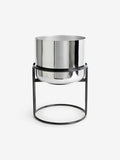MADE.COM silver Piper plant pot 23cm height, imported from the UK