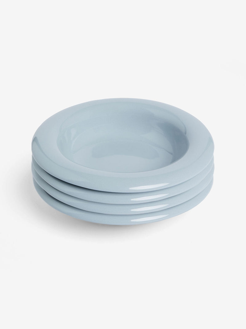 MADE.COM Blue Quell pasta bowls set of 4, imported from the UK