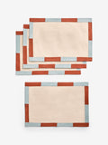 MADE.COM placemats blue/orange set of 4, imported from the UK