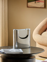 Next MADE.COM Chrome Juro Stainless Steel Vase- Buy online at McGrocer