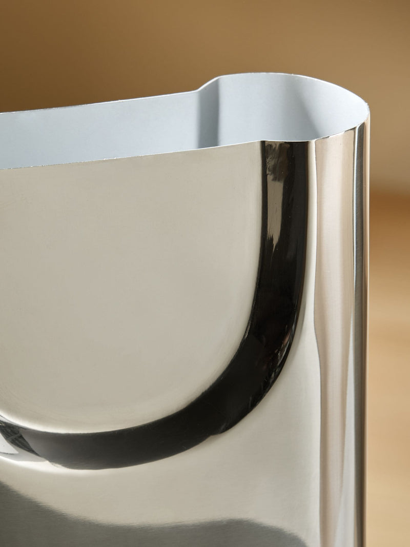 MADE.COM Chrome Juro stainless steel vase, imported from the UK