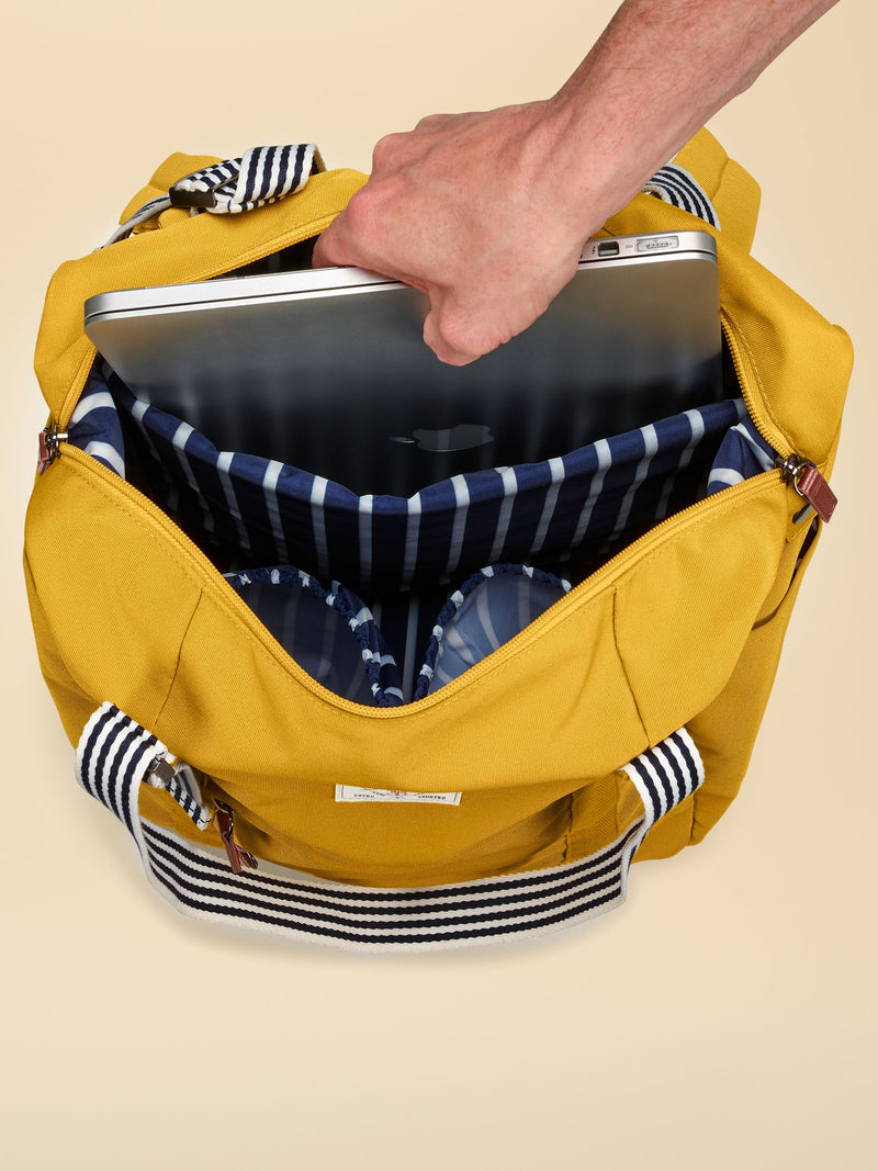 Joules Coast Yellow backpack, imported from the UK