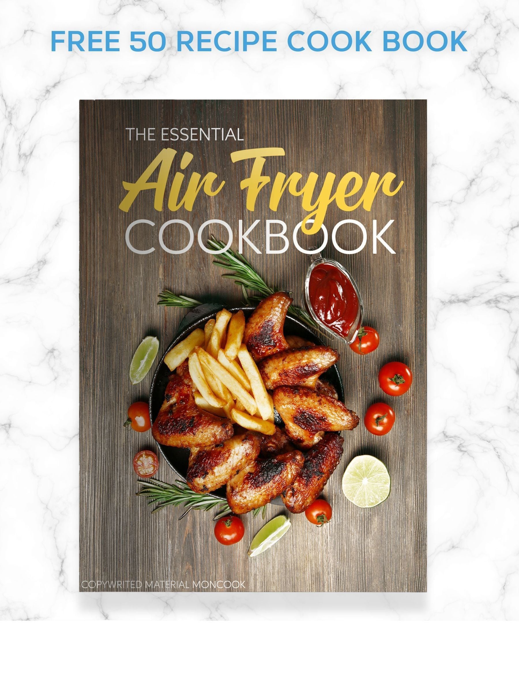 MONCOOK Black 65L Air Fryer Oil Free Cooking with 50 Receipe Book