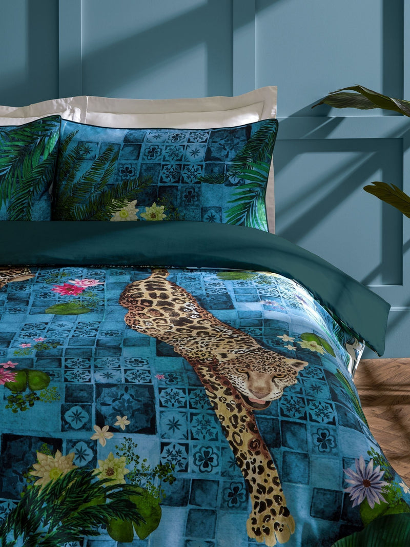 Paoletti Azure Majorelle duvet cover set, imported from the UK