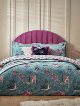 Furn Blue Athena Reversible Duvet Cover and Pillowcase Set
