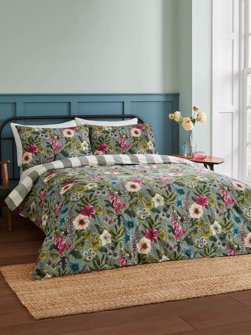 Wylder Petrol Hidcote Manor floral duvet cover set (British brand)