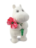 Aurora World Moomin plush toy with pink flower 6.5in, UK version