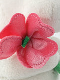 Aurora World Moomin plush toy with pink flower 6.5in, UK version