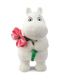 Aurora World Moomin plush toy with pink flower 6.5in, UK version