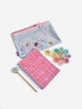 Flower Power bracelet making stationery set with sketch pad, UK version