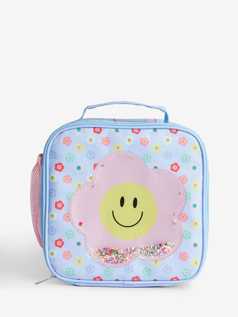 Blaue/Rosa Blumen-Power-Lunchtasche - Britisches Produkt