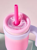 Pink purple ombre stainless steel kids water bottle, imported from the UK