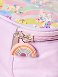 Lilac Purple Rainbow lunch bag with water bottle, UK version