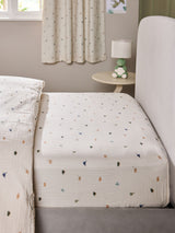 Next Mini Dino 100% Cotton Muslin Fitted Sheet for Toddler and Single Beds- Buy online at McGrocer