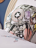 Marvel white cotton circular cushion 40cm - British product