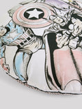 Marvel white cotton circular cushion 40cm - British product