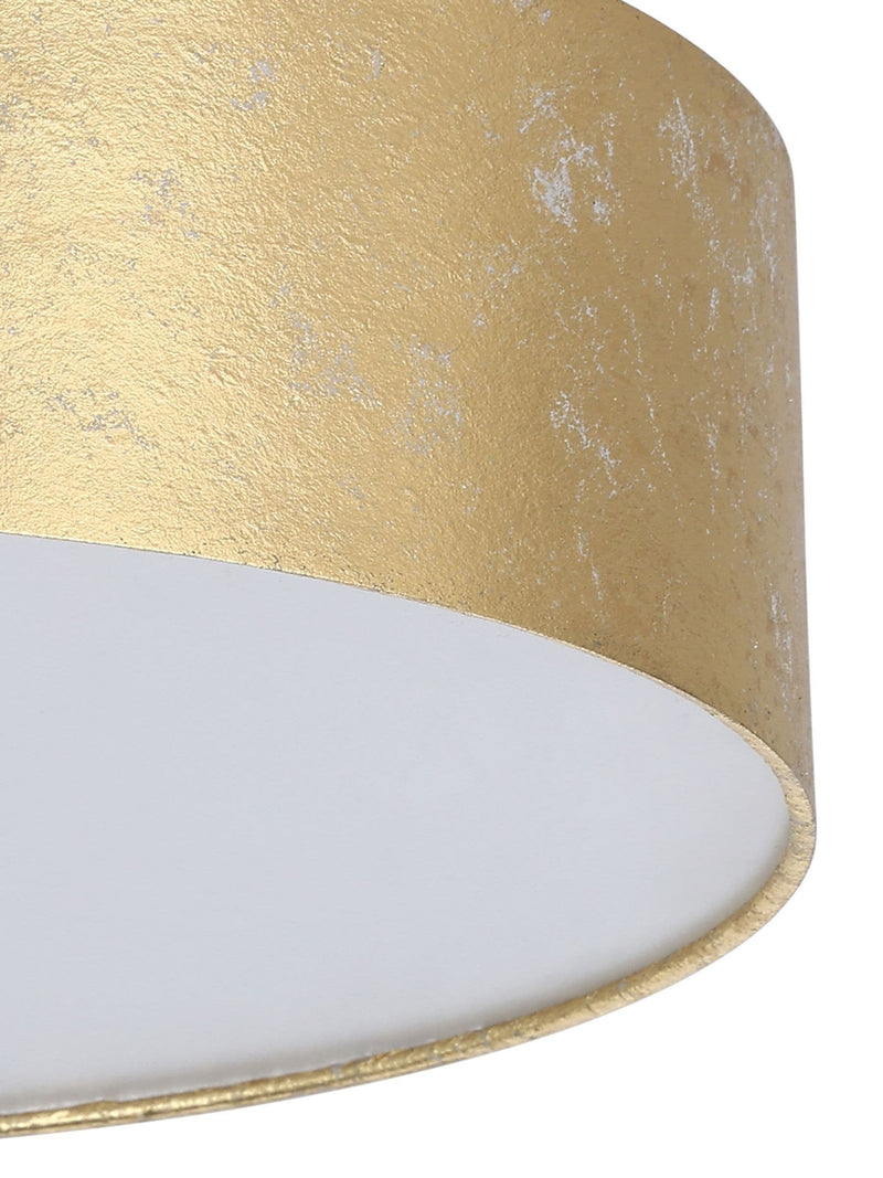 Eglo Viserbella fabric ceiling light with champagne steel finish 38cm (British brand)