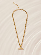 Next Gold Tone Waterproof Stainless Steel T-Bar Necklace- Buy online at McGrocer