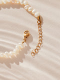 Freshwater pearl waterproof stainless steel anklet (British brand)