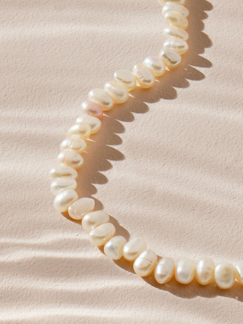 Freshwater pearl waterproof stainless steel anklet (British brand)