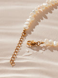 Freshwater pearl waterproof stainless steel anklet (British brand)