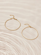 Next Gold Tone Stainless Steel 2 Row Anklet- Buy online at McGrocer