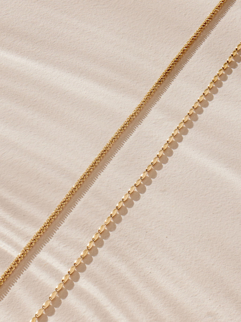 Gold tone stainless steel 2 row anklet, UK version