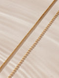Gold tone stainless steel 2 row anklet, UK version