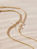 Gold tone stainless steel 2 row anklet, UK version