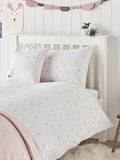 The White Company Sleepy Bunny pink bed linen set single (British brand)
