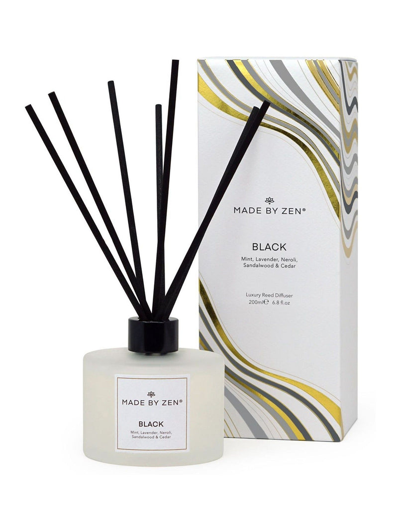 Made by Zen Reed Diffuser Black frosted glass, imported from the UK