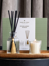 Next Made by Zen Riad Collection Smoked Amber And Wood Reed Diffuser Gift Set- Buy online at McGrocer