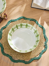 Next Nina Campbell Set of 4 Green/White Bamboo Pasta Bowls- Buy online at McGrocer