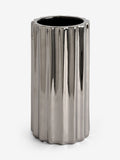 Sosandar Silver Chrome Vase 25cm stoneware (British brand)
