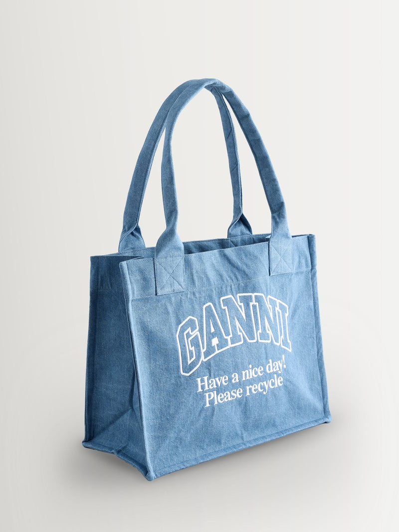 GANNI blue Easy Shopper denim bag - British product