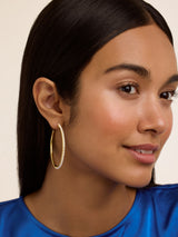 Next Ted Baker Gold Tone Pearl Large Perla Hoop Earrings 5.3cm- Buy online at McGrocer