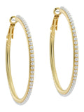 Ted Baker gold tone pearl hoop earrings 5.3cm (British brand)