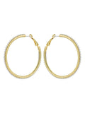 Ted Baker gold tone pearl hoop earrings 5.3cm (British brand)