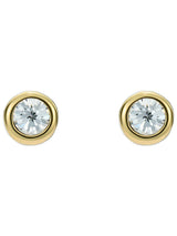 Ted Baker Gold Tone Clear Crystal Stud Earrings
