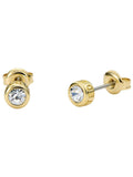 Ted Baker gold tone clear crystal stud earrings 0.4cm (British brand)