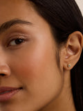Ted Baker gold tone clear crystal stud earrings 0.4cm (British brand)