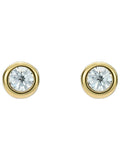 Ted Baker gold tone clear crystal stud earrings 0.4cm (British brand)
