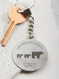 Oakdene personalised keyring Daddy Baby Bears - British product