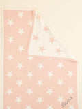 My 1st Years pink star intarsia blanket 70x90cm, imported from the UK
