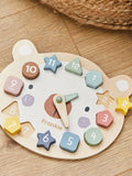 My 1st Years personalised bear clock puzzle (British brand)